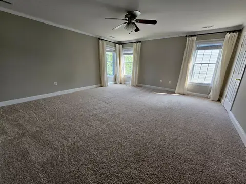 Clean bedroom with fresh carpet