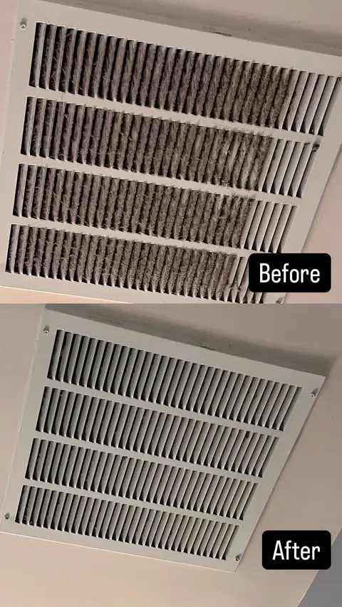 Before and after: Ceiling vent