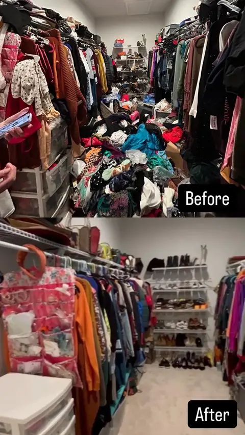 Before and after: Walk-in closet