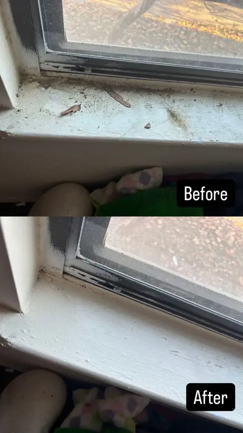 Before and after: Window sill