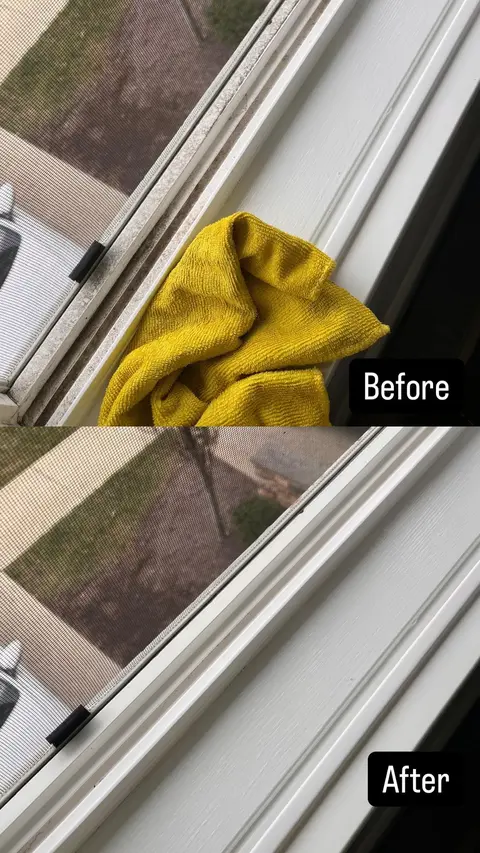 Before and after: Window track
